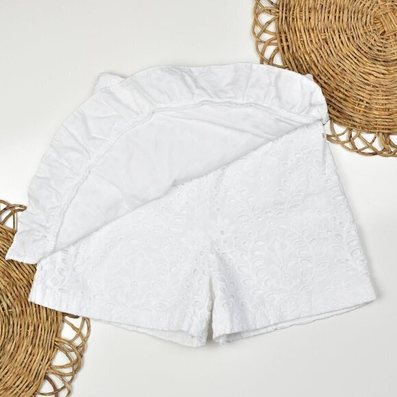 Lilly Pulitzer Faye Skort Skirt Resort White Large Petal Eyelet 00 - Picture 3 of 5